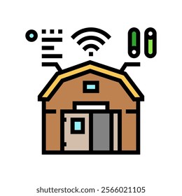 smart barn agri tech color icon vector. smart barn agri tech sign. isolated symbol illustration