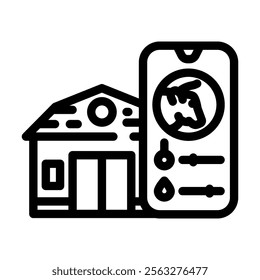 smart barn agri tech line icon vector. smart barn agri tech sign. isolated contour symbol black illustration