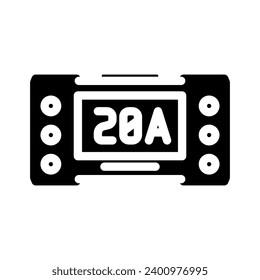 smart battery glyph icon vector. smart battery sign. isolated symbol illustration