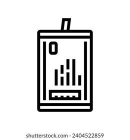 smart battery line icon vector. smart battery sign. isolated contour symbol black illustration