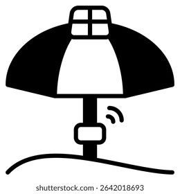 smart beach umbrella icon with mixed style and pixel perfect base. Suitable for website design, logo, app and UI. Based on the size of the icon in general, so it can be reduced.