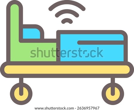 Smart Bed Filled Style Icon Design
