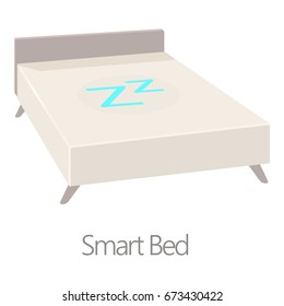 Smart bed icon. Cartoon illustration of smart bed vector icon for web isolated on white background