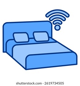 Smart Bed icon represented by Smart Bed Blue style.