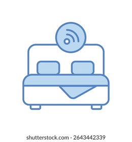 Smart Bed Icon, Vektorgrafik