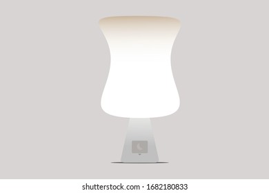 smart bedside lamp vector illustration for web