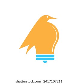 smart bird logo vector design illustration.