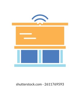 smart blinds black line icon for digital and print projects.  Minimal clean icons for apps and websites. Modern simple icons for UI UX and branding