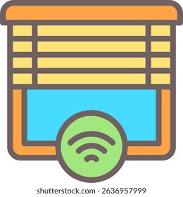 Smart Blinds Filled Style Icon Design