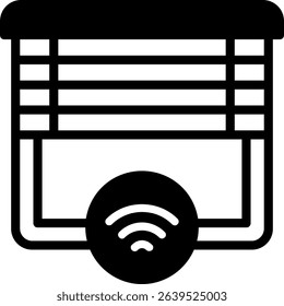 Smart Blinds Semi Solid Icon Design