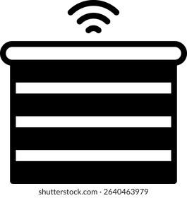Smart Blinds Semi Solid Icon Design