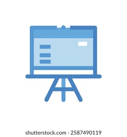 Smart Board Flat Icon for Education
