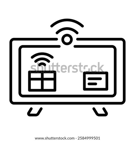 Smart board icon in linear style 