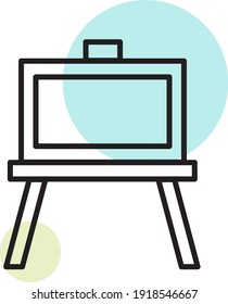 Intelligente Tafel, Illustration, Vektorgrafik auf weißem Hintergrund.