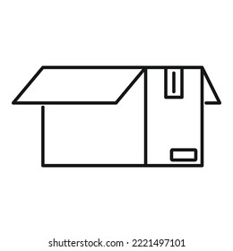 Smart box icon outline vector. Crate box. Delivery cardboard