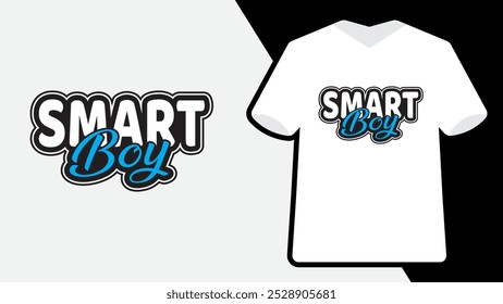 smart boy typography tshirt design