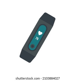 Smart bracelet icon. Flat illustration of smart bracelet vector icon isolated on white background