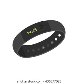 smart bracelet icon in a flat style is insulated on white background. Vector illustration