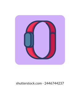 Icono de línea delgada de pulsera inteligente. Reloj, reloj, señal de contorno de reloj. Concepto de dispositivos digitales y aparatos electrónicos. Ilustración vectorial para Diseños web y App