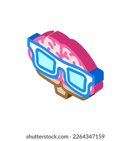 smart brain human isometric icon vector. smart brain human sign. isolated symbol illustration