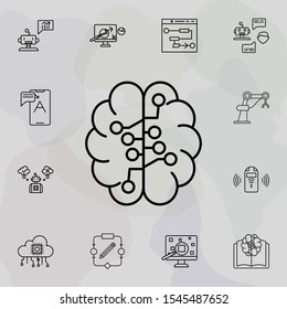 Smart brain icon. Simple set of artificial intelligence icons. One of the collection for websites, web design, mobile app