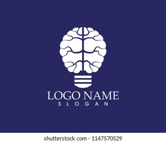 Smart brain icon vector illustration