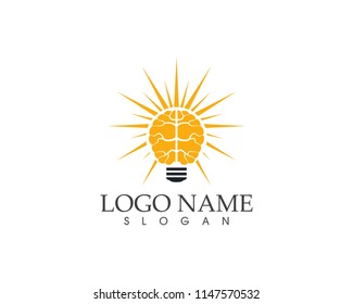 Smart brain icon vector illustration