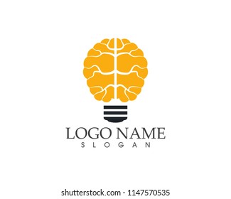 Smart brain icon vector illustration