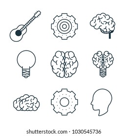 Smart brain icons