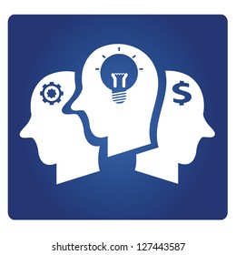 smart brain, idea head concept