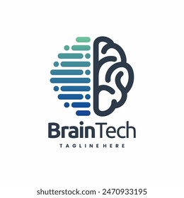 smart brain logo, brain logo