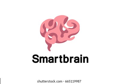 Smart Brain Logo Design Illustration