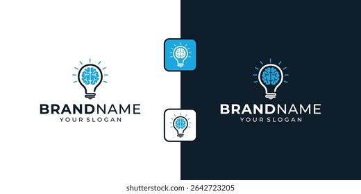 Smart Brain Logo Stock Vector, Brain Logo Stock Photos, Vectors, and Video