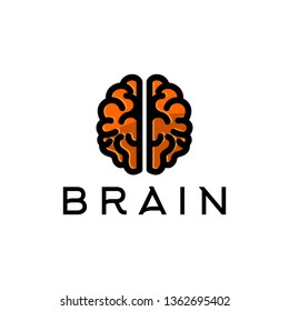 smart brain logo vector template