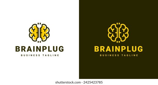 smart brain plug logo design