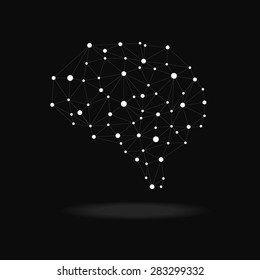 smart brain with polygons design. 