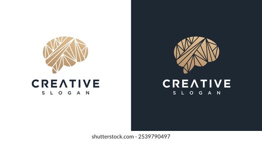 Smart brain technology logo design template. brain digital technology logo icon	
