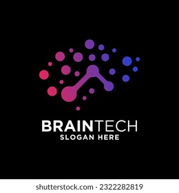 smart brain technology set digital logo idea Icon vector Template