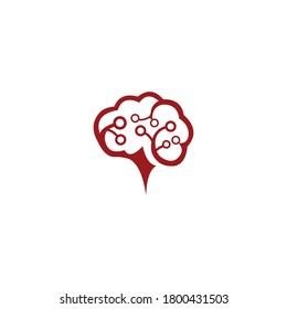 smart brain vector logo template