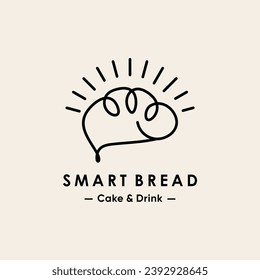 Smart bread design element vector with creative concept idea