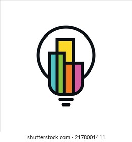 smart bright city vector logo template