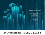 Smart building concept design for city illustration. Graphic concept for your design.