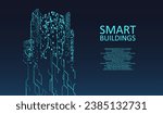 Smart building concept design for city illustration. Graphic concept for your design.