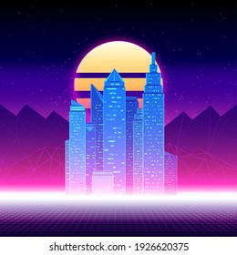 Smart building concept design for city illustration. Graphic concept for your design.