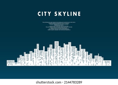 Smart building concept design for city illustration. Graphic concept for your design.