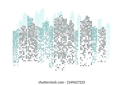 Diseño de concepto de construcción inteligente para la ilustración de la ciudad. Concepto gráfico para su diseño.