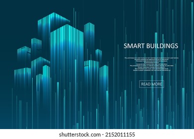 Smart building concept design for city illustration. Graphic concept for your design. - Shutterstock ID 2152011155
