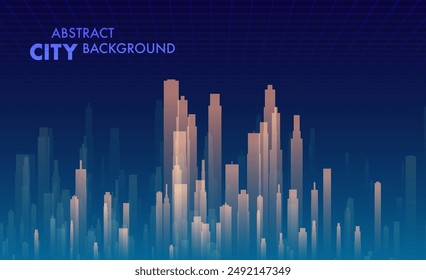 Smart building concept design for city illustration. Graphic concept for your design.