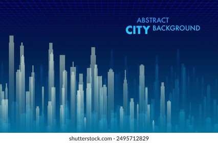 Diseño de concepto de edificio inteligente para ilustración de ciudad. Concepto gráfico para tu diseño.