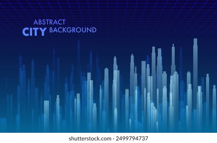 Smart building concept design for city illustration. Graphic concept for your design.